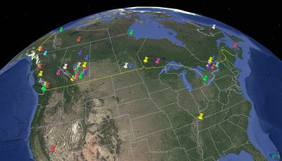 Map of North American Fellows